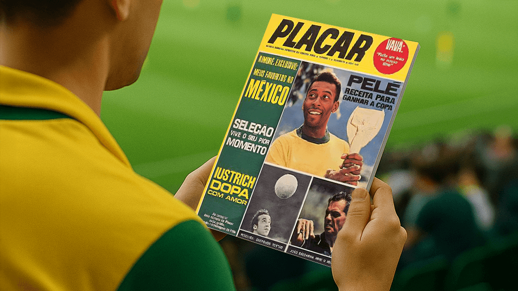 Torcedor na arquibancada de futebol