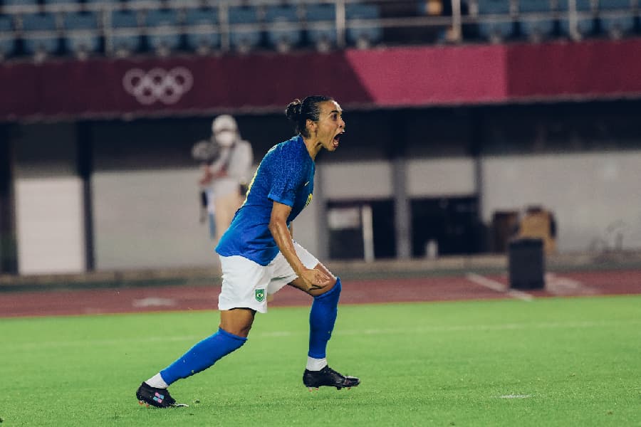 Marta pode se tornar a maior artilheira do futebol olímpico em Paris-2024