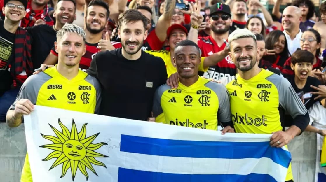 Rival do Peñarol, Flamengo é o 2º clube no mundo com mais uruguaios