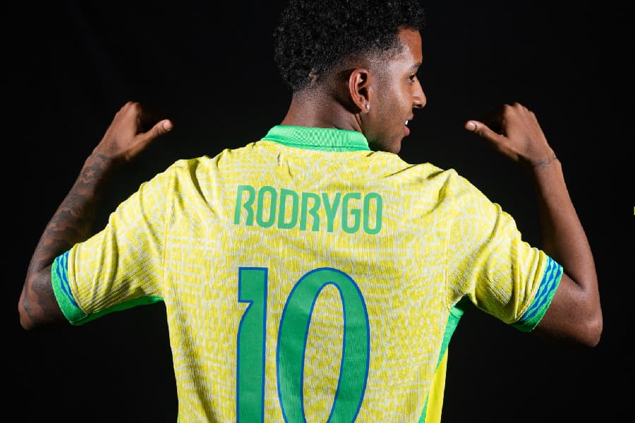 Endrick com a 9 e Rodrygo com a 10: a numeração das camisas da seleção