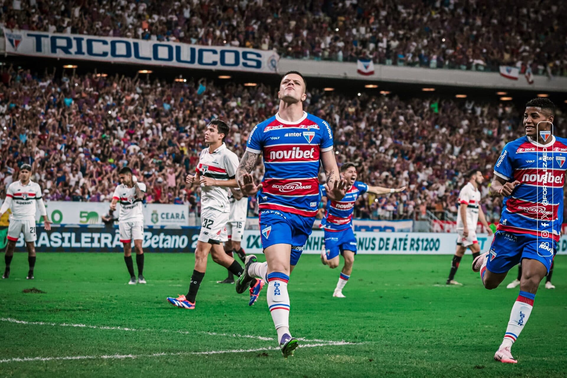 Fortaleza vence confronto direto contra o São Paulo e segue no G-4