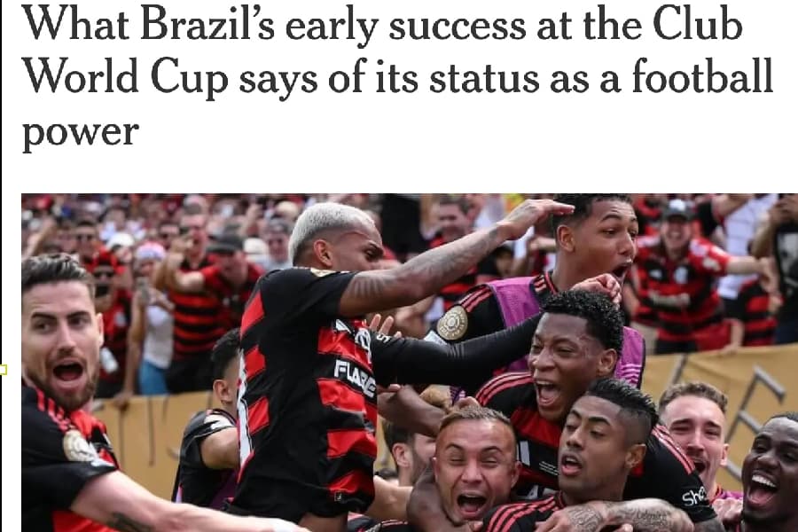 ‘New York Times’ destaca sucesso brasileiro no Mundial de Clubes