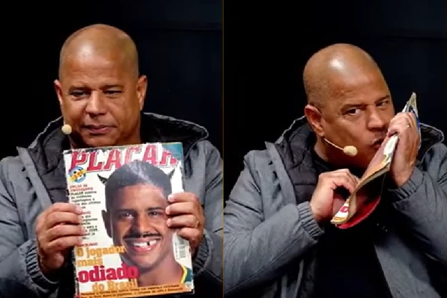 Mais odiado? Marcelinho Carioca se diverte com capa histórica