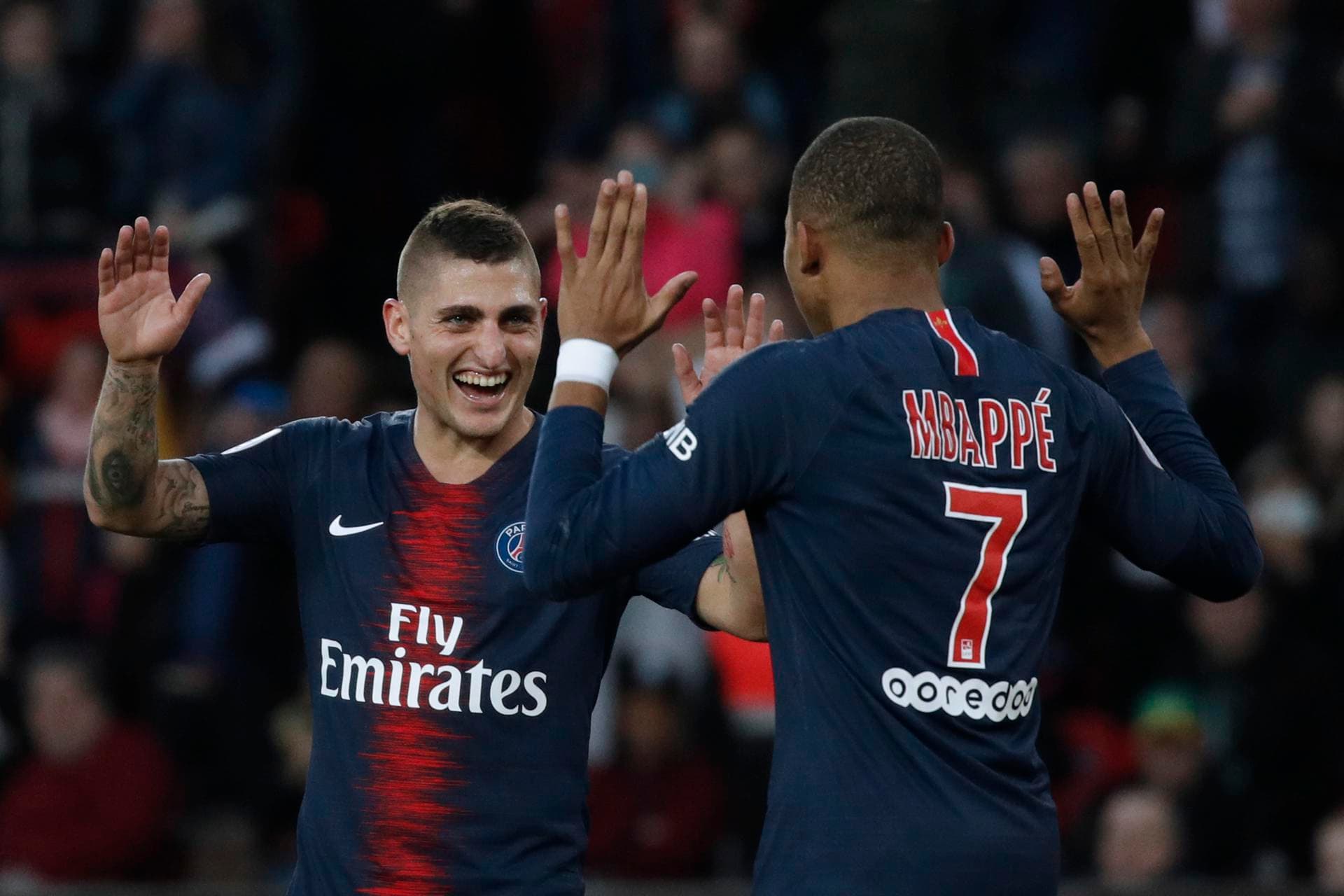 Verratti defende Mbappé: ‘É injusto dizer que o PSG ganhou porque ele saiu’
