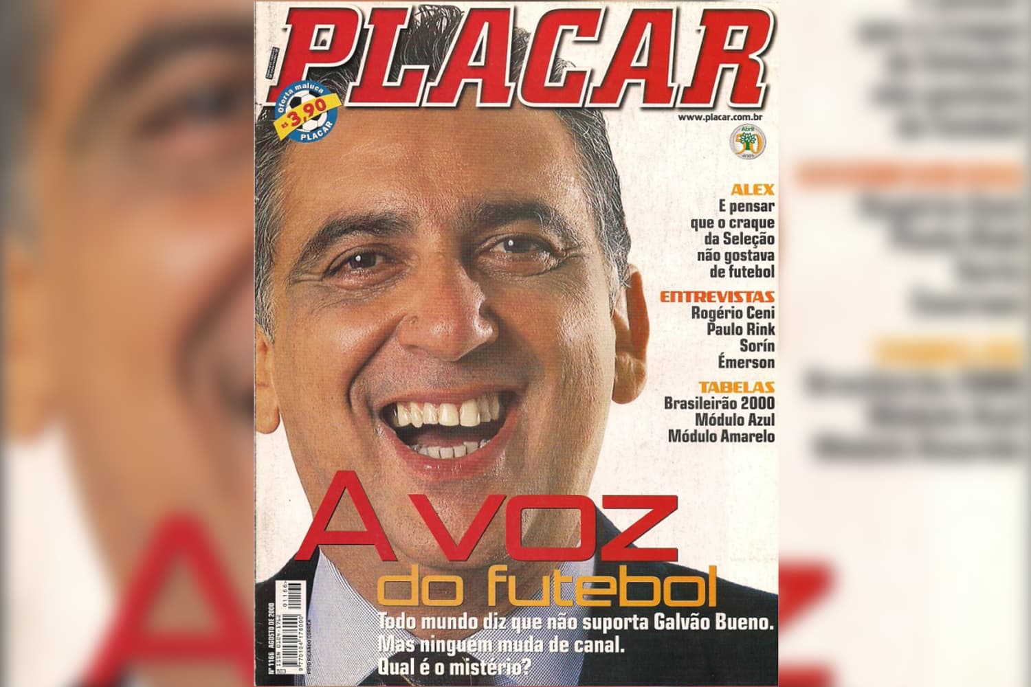 Galvão Bueno na Band: relembre capa de PLACAR com ‘a voz do futebol’