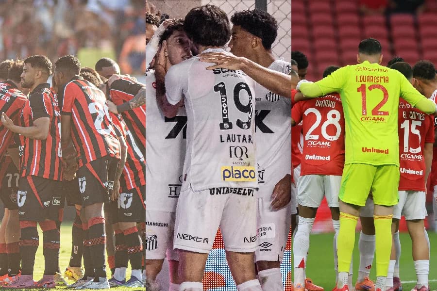 Briga no Z4: quais os últimos jogos de Inter, Santos e Vitória